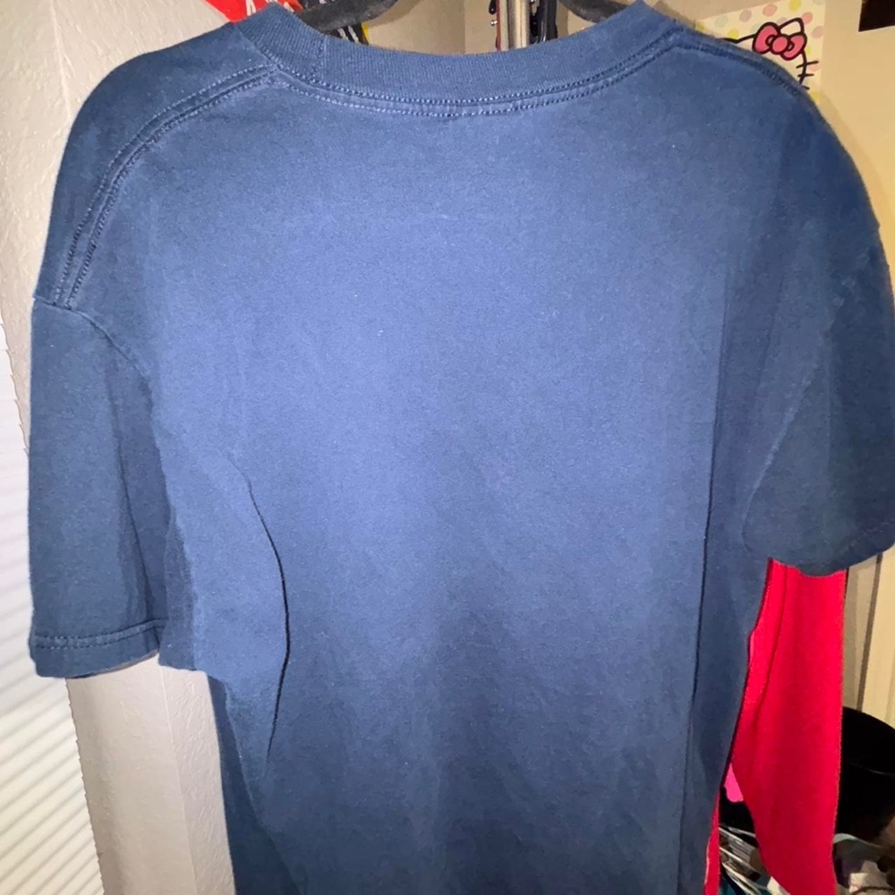 Hybrid Apparel Men's Black and Navy T-shirt